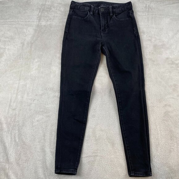 American Eagle Women's Jeans Size 2 High-Rise Jegging Short Black Stretch Denim - Picture 10 of 15